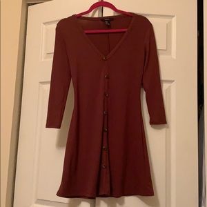 3/4 sleeve chestnut sundress
